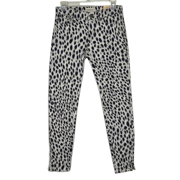 Denim & Supply Ralph Lauren Women’s 26 Skinny Ankle Zip Jeans Cheetah Print New - Picture 1 of 6